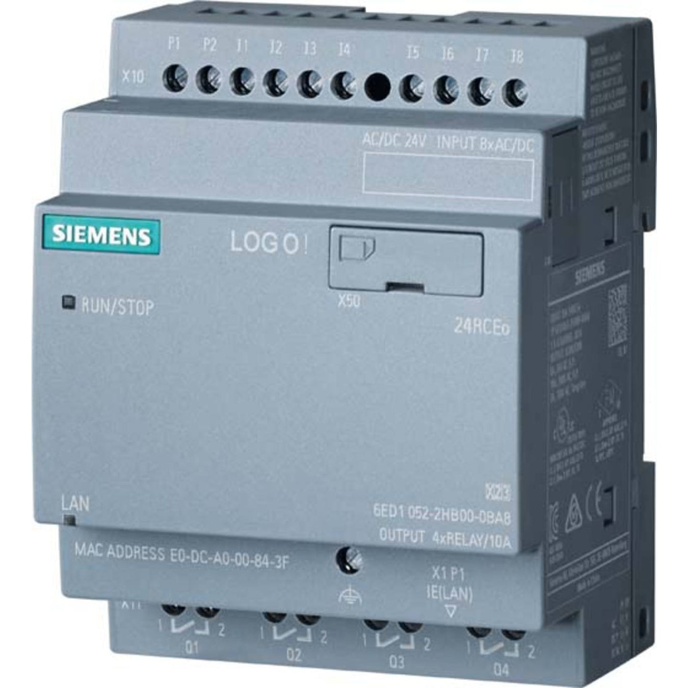 Siemens 6ED1052-2MD08-0BA2 PLC controller 12 V DC, 24 V DC